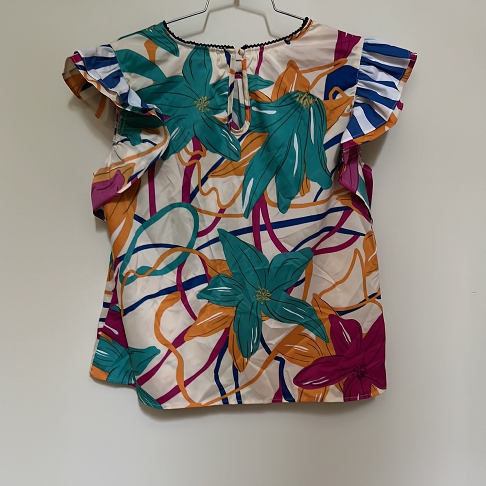 THML Abstract Floral Top In Multi - Picture 6 of 9